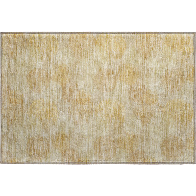 Tapis doré Prisco lavable à la machine de qualité supérieure