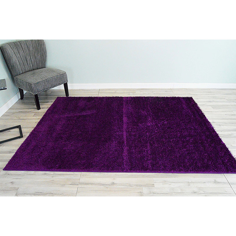 Tapis mauve à poil long Rauch