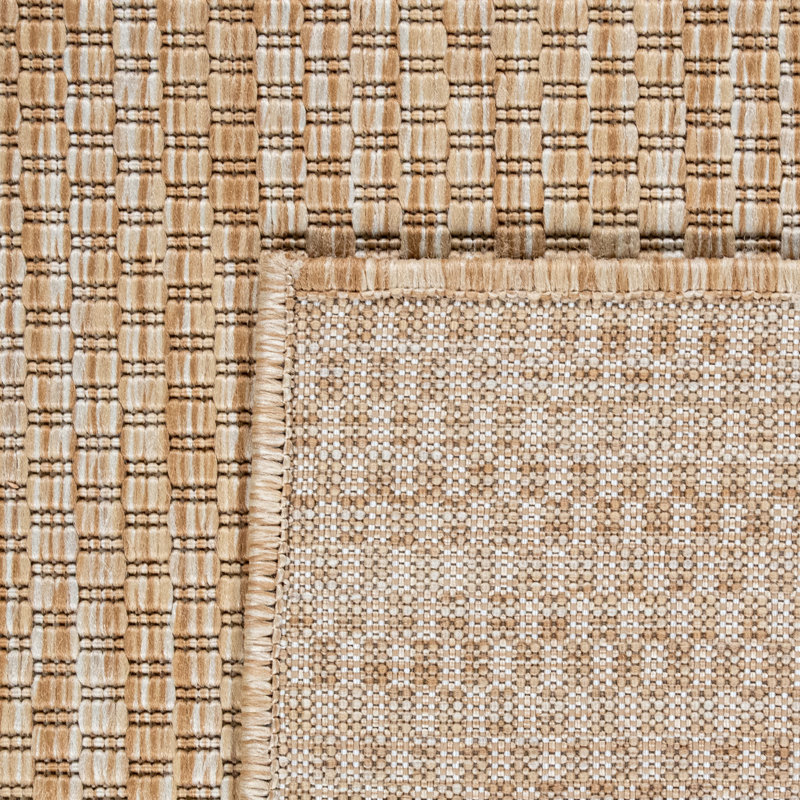 Tapis intérieur / extérieur brun Iyana, Rectangle 2 pi 8 po x 4 pi 11 po