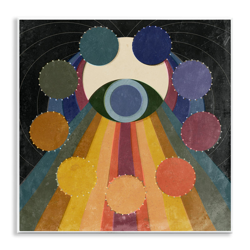 Eye with Circles Pattern Wall Plaque Art by Victoria Barnes