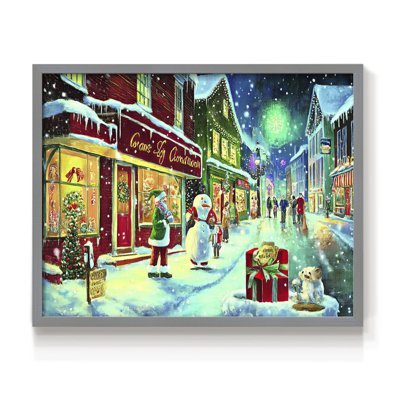 Art de Noël - CDXCII - Reproduction encadrée - Restickable, H 8 po x l 10 po, Gris