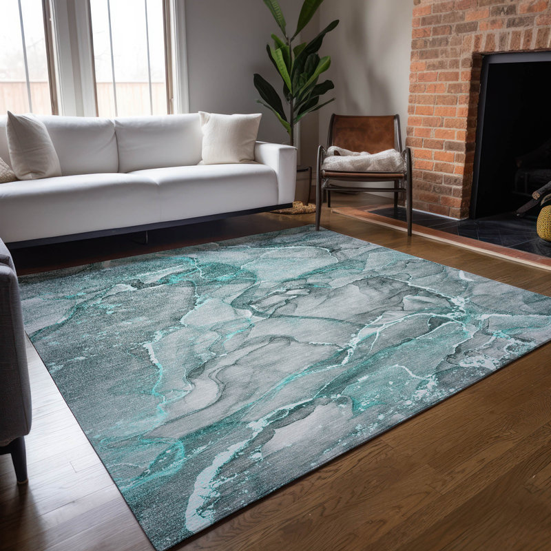 Lorinda Abstract Indoor / Outdoor Rug, Rectangle 5' x 7'6"