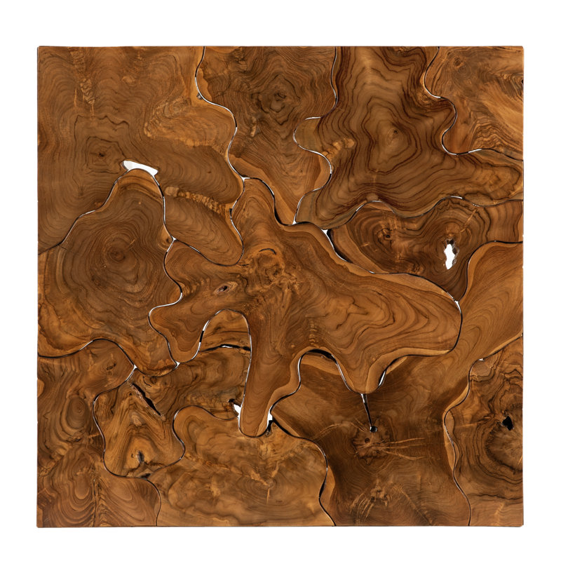Teak Solid Wood Block Coffee Table