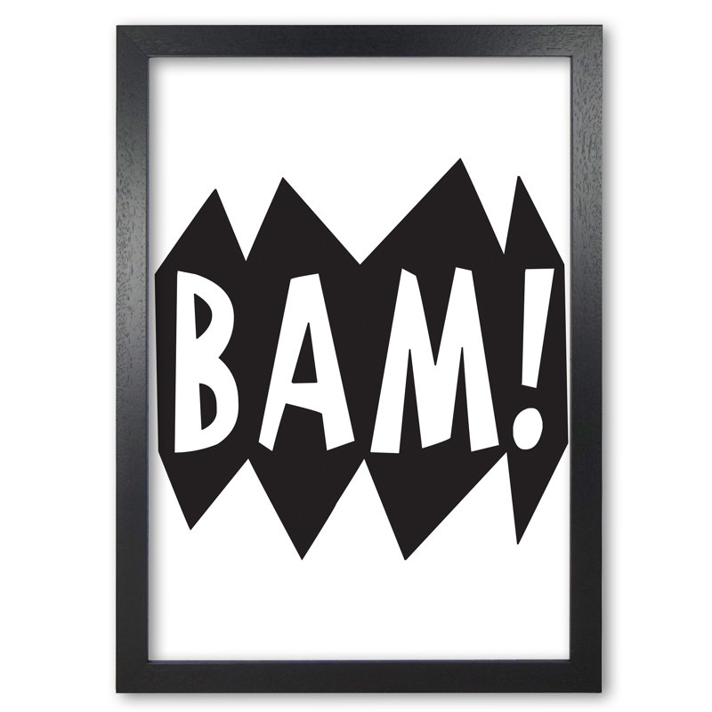 BAM! - Painting, Black Grain Frame, 60 cm H x 42 cm W x 5 cm D