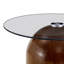 Ensemble de 2 tables basses gigognes, bureau en verre pour le salon, table ronde encastrée pour économiser de l'espace