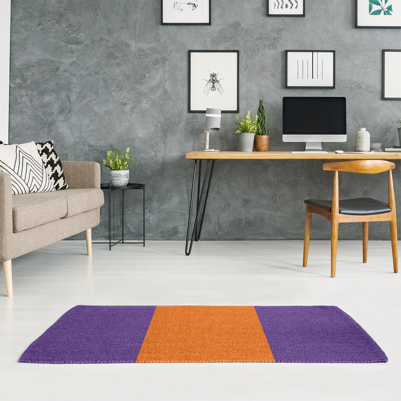 Tapis orange/mauve zone, Rectangle 9 pi x 12 pi