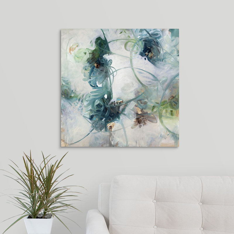 «Tangled Up in Blue», peinture sur toile, Toile tendue, H 24 po x l 24 po x P 1,25 po