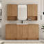 Ensemble de meuble-lavabo simple 72 po avec comptoir en résine et armoires murales 24 po Bellmead