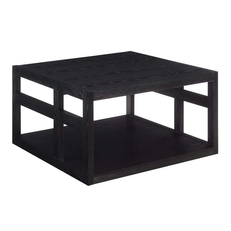 Gossett Floor Shelf Coffee Table, Black