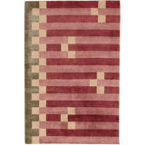 Hand-Knotted High-Quality Red and Beige Area Rug