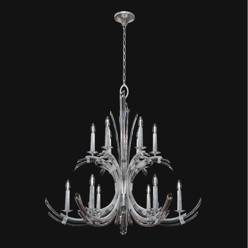 Lustre rond 42 po Trevi, Feuille d'argent