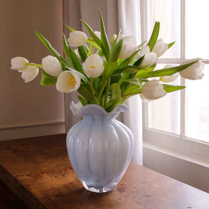 Glass Vento Large Vase, Periwinkle