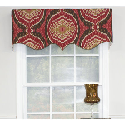 Cotton Blend Ikat Pointed Window Valance