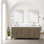 Grey Oak Double Bath Vanity 72 In. W X 22 In. D, With Carrara Marble Top