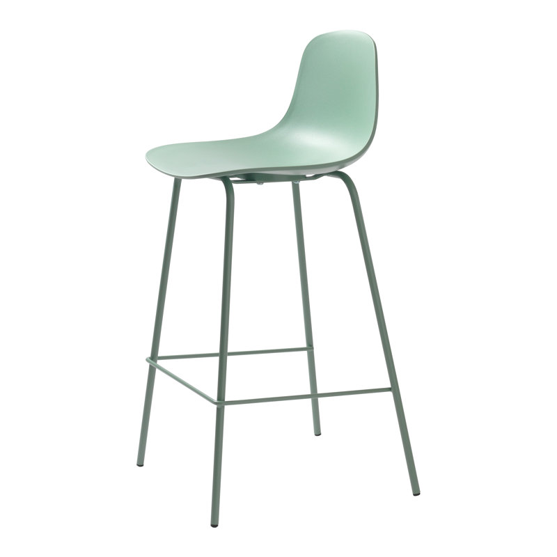 Kordt Counter Stool with Metal Frame, Dusty Green