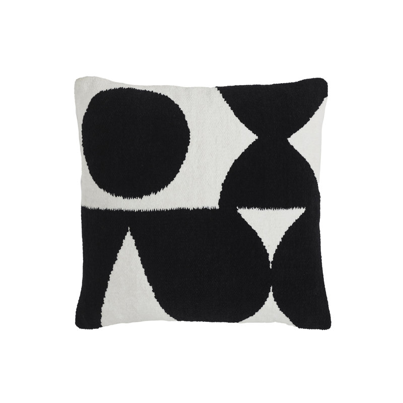 Coussin d'intérieur Merano, Noir / blanc géométrique