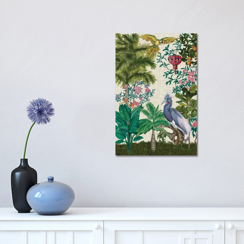 Paradis Chinoiserie I by Naomi McCavitt - Wrapped Canvas Print, 30.48 cm H x 45.72 cm W