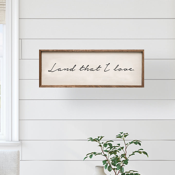 Land That I Love White, H 4 po x l 12 po