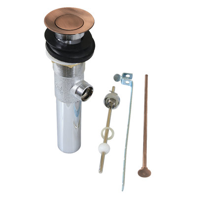 Kingston Brass Pop-Up Bathroom Sink Drain with Overflow, 22 Gauge