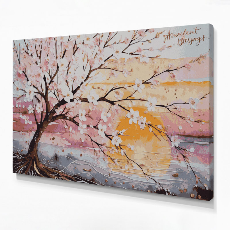 "Thanksgiving Count Your Blessings", art sur toile gris, H 11 po x l 14 po