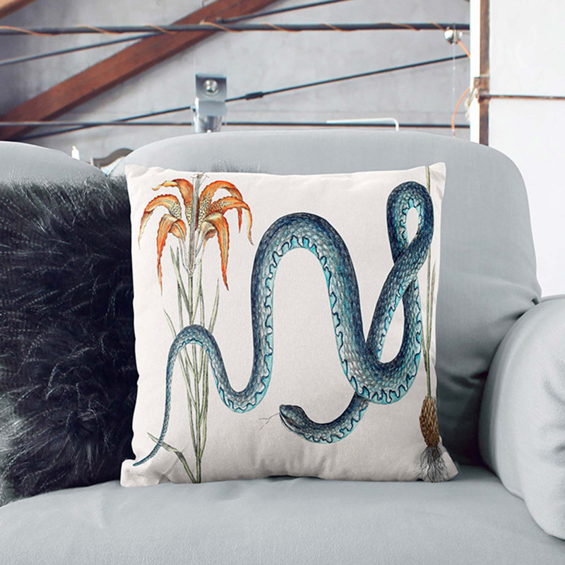 Square Throw Cushion, 40cm H x 40cm W x 15cm D, White