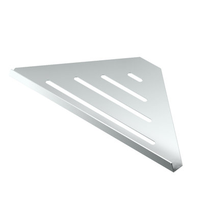 Tablette de douche murale en acier inoxydable Elegant | Serviteur de coin triangulaire pour salle de bain