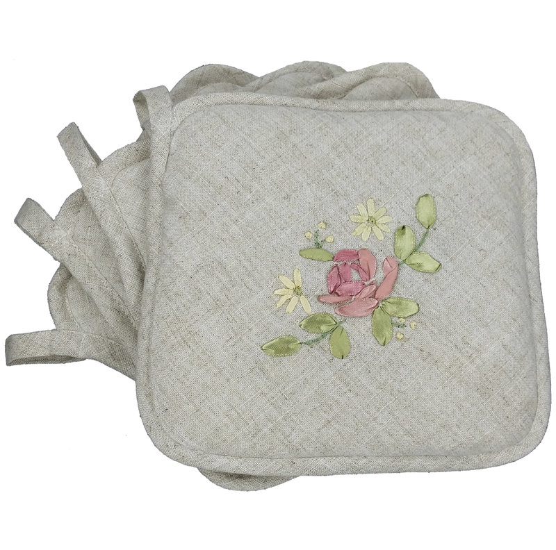 Xia Home Fashions Ribbon Embroidery Rose