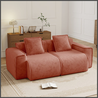 LSF&RSF Sofa Velvet- Red