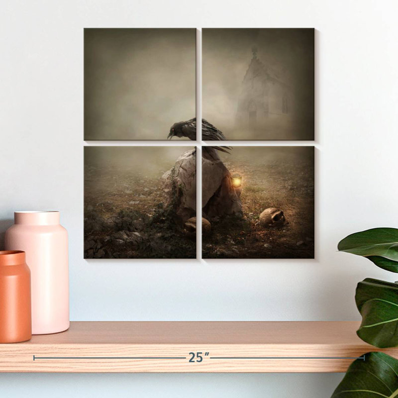 Hitzel Crow, 18" H x 18" W