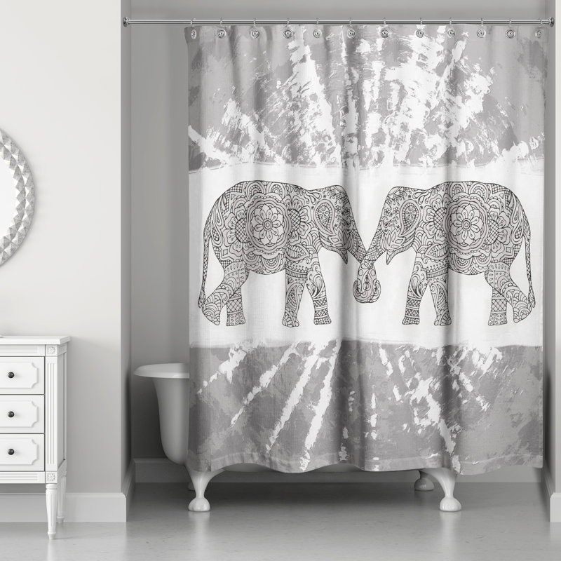 Rideau de douche simple, Gris clair