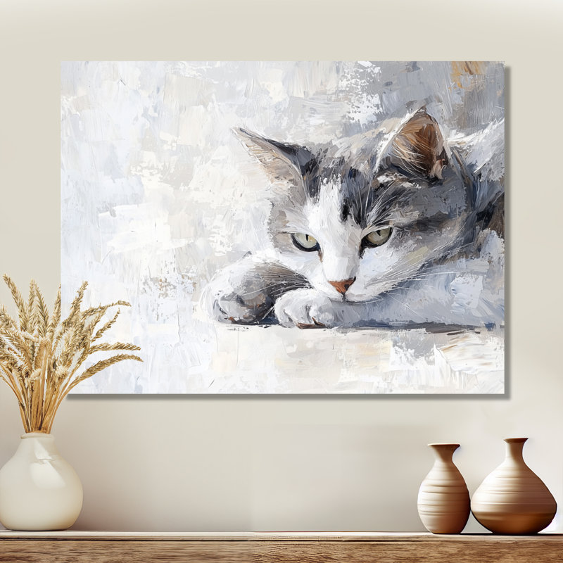 Cats Gaze - Cat Wall Décor, 12" H x 20" W, Wrapped Canvas, Does Not Apply