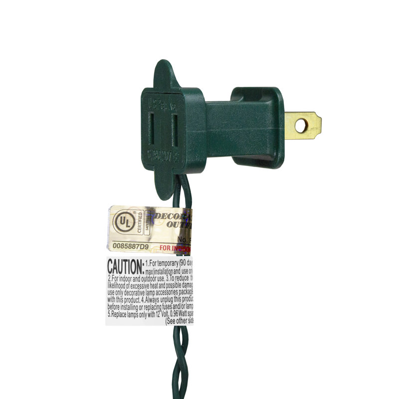 100 mini lumières de Noël DEL - fil de 33 pi, Blanc chaud / vert
