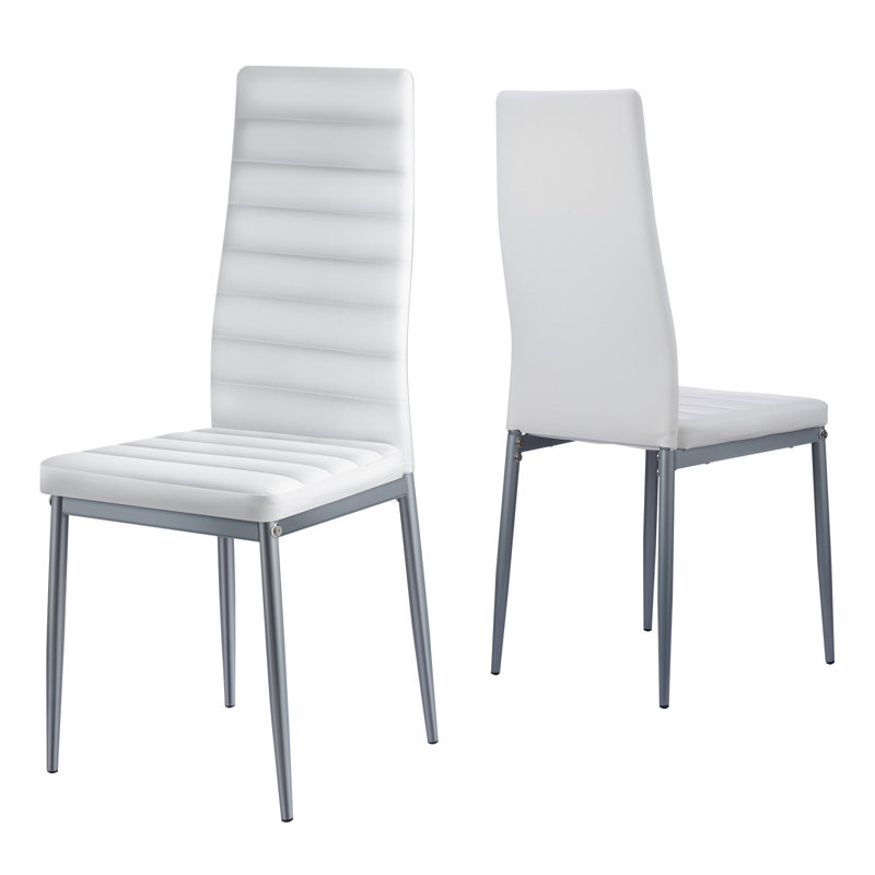 Chaises de salle à manger , Blanc, Gris