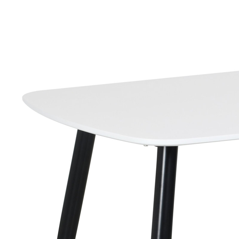 Aspen 1200mm foiled rect. table & 4 fabric chair Set, Blue, White