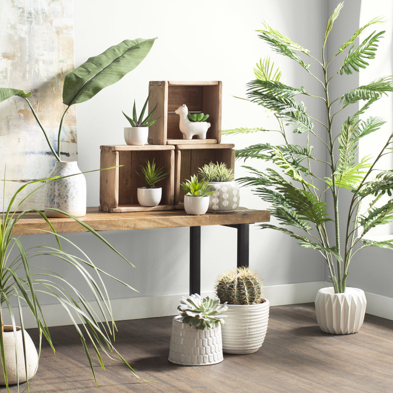Pot de fleurs en céramique Harvey, H 6 po x l 7,75 po x p 7,75 po