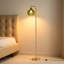 Lampe sur pied arquée moderne avec télécommande, lampe sur pied à intensité variable avec ampoule à DEL 3CCT, abat-jour en verre vert pour le salon, la chambre à coucher et le bureau