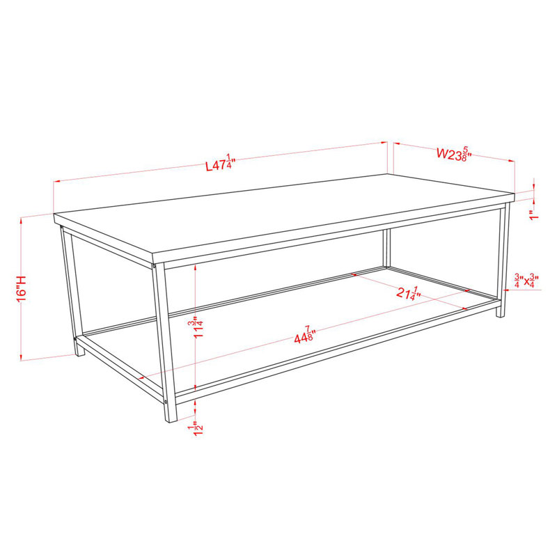 Thielen Single Coffee Table, Yellow, Wood