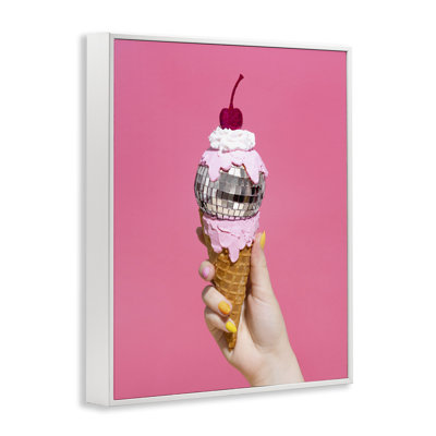 Glam Disco Ice Cream  Giclee Art by LISH Creative