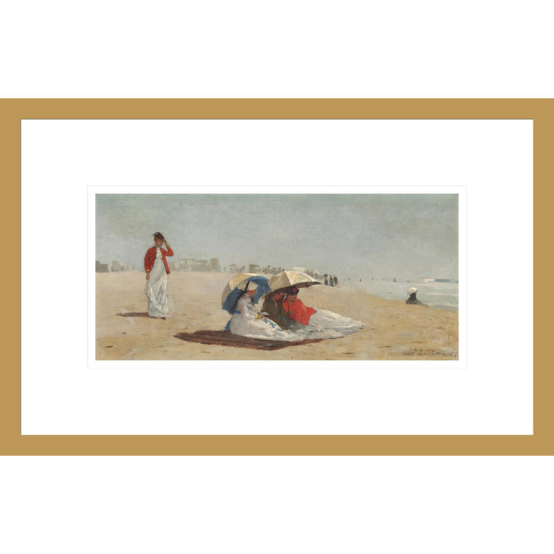 «East Hampton Beach Long Island» par Winslow Homer, impression giclée encadrée, H 10,8 po x l 16,75 po