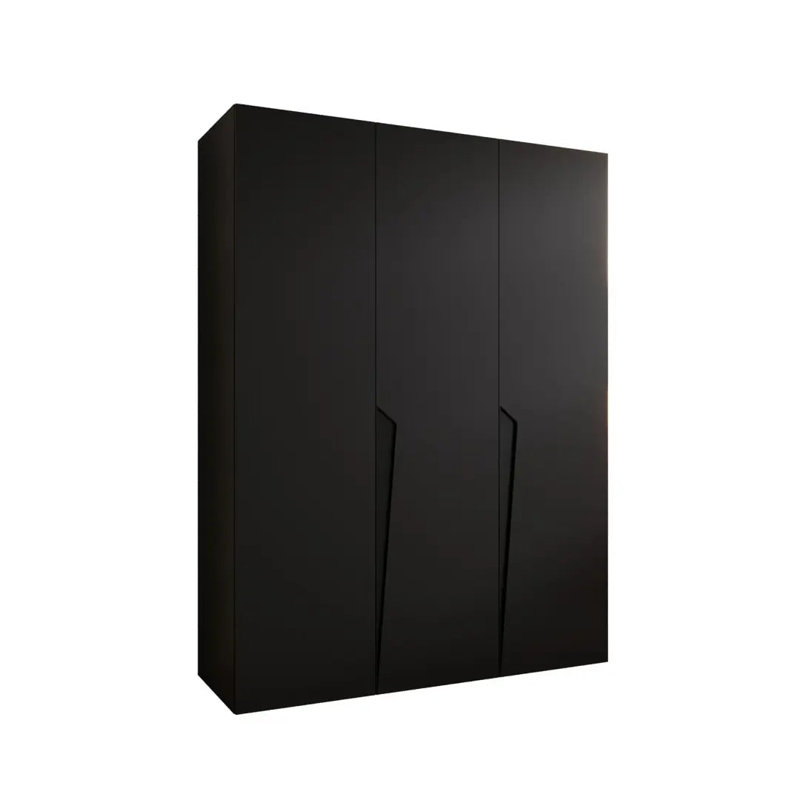 Manufactured Wood Wardrobe, Black