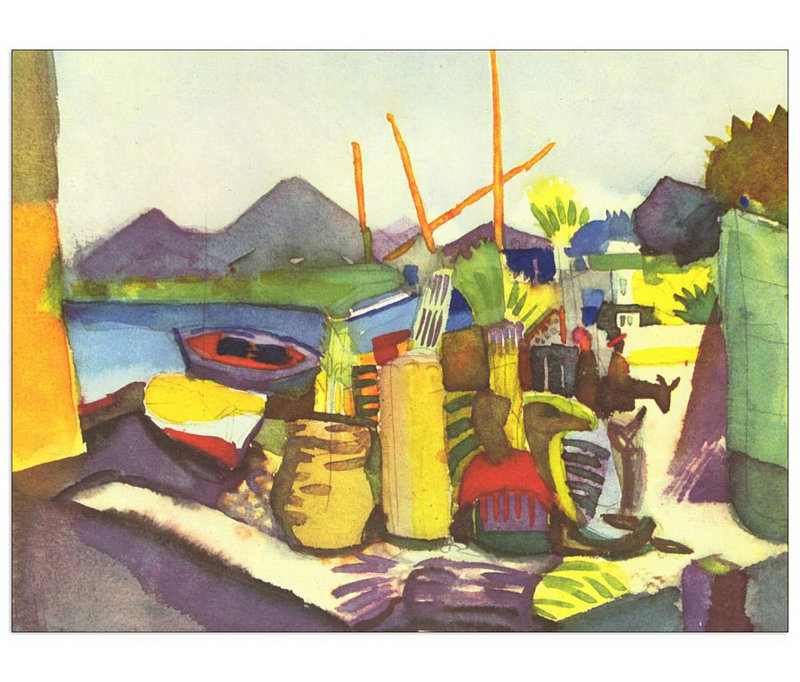 Macke August - Wrapped Canvas Painting, 60cm H x 80cm W x 1.8cm D