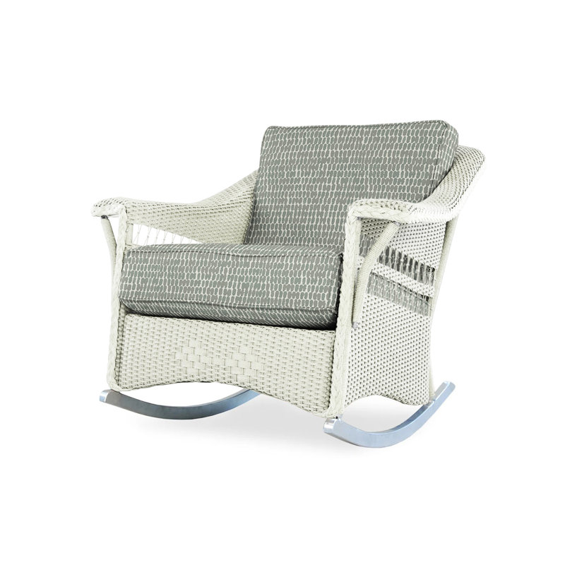 Nantucket Outdoor Rocker Chair, Bright Side Fog, Ivory