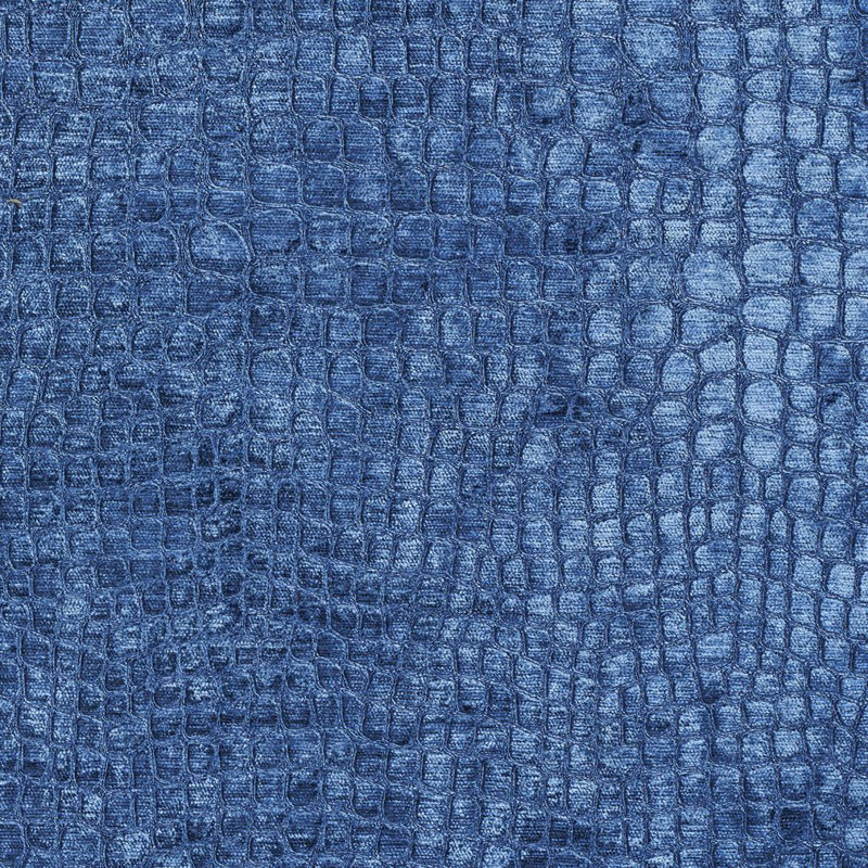 Tissu velours lime alligator, Bleu