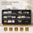 6 Drawer Dresser For Bedroom, 53" Wide Wood Dresser & Chests Of Drawer With Hidden Handles& Curved Profile Design, Wooden Dresser TV Stand For Bedroom, In-Wall Closets., Living Room, Hallway-2104082238