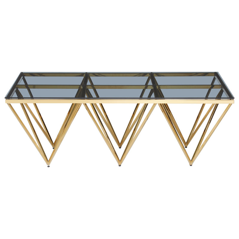 Redd 120cm Glass Top Console Table