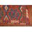 Tapis oriental en laine orange Kilim 9 x 11