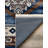 Minisase Collection Digital Print Cotton-Polyester Blue Moroccan Floral Rug-1538842481