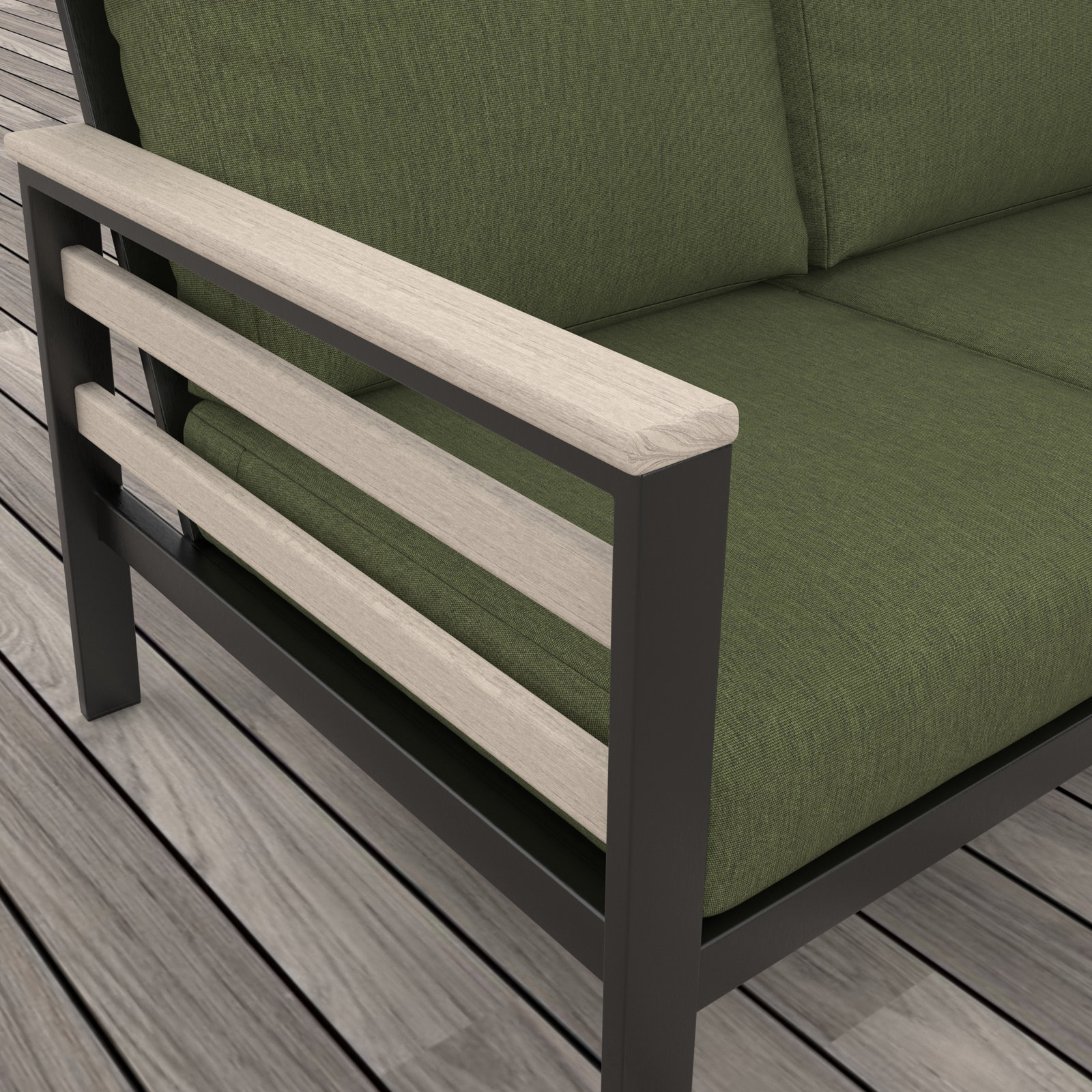 Townsend 80" Sunbrella® Patio Sofa, Sunbrella® Canvas Fern, Seashell