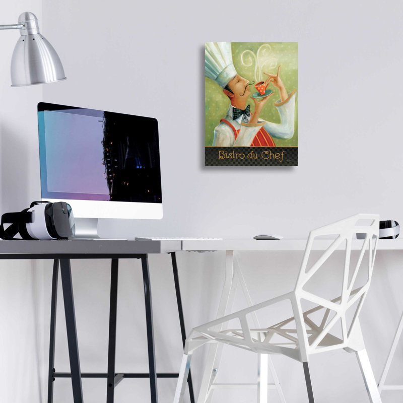 «Cafe Mustache I» par Lisa Audit, art mural en verre acrylique, H 16 po x l 12 po x P 0,13 po