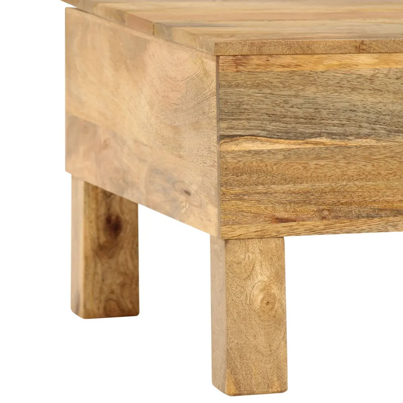 Teresa Solid Wood Lift Top Four Leg Coffee Table with Storage